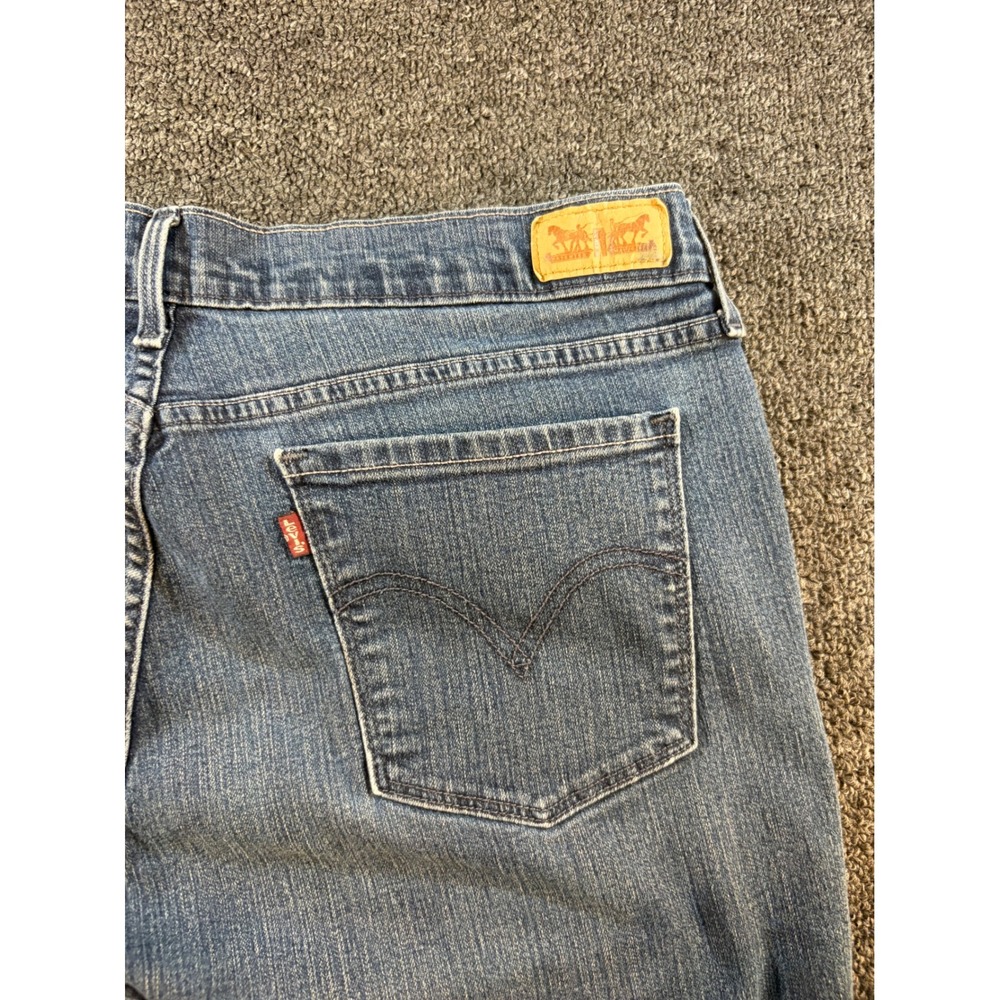 Levis 505 Straight Leg Jeans Womens 16 Medium Wash Blue Denim Classic Fit